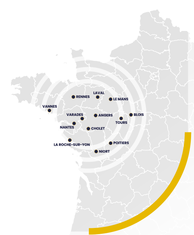 Carte de l'ouest de la France
